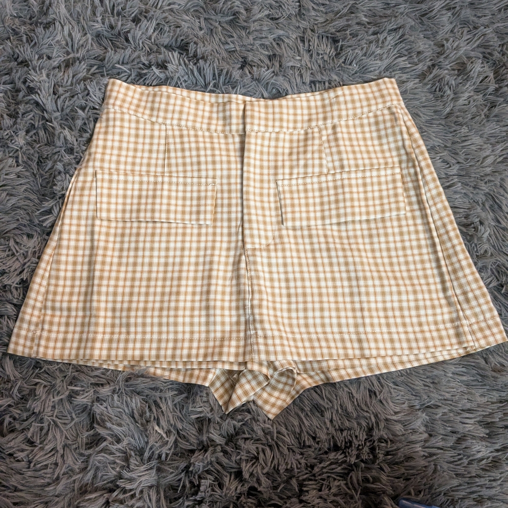 HYFVE Beige Checkered Women's Skort